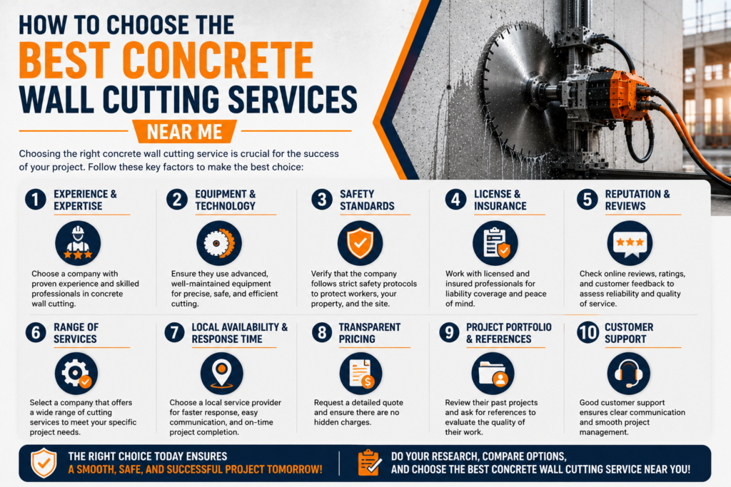 Choose the Best Concrete Wall Cutting Services Near Me