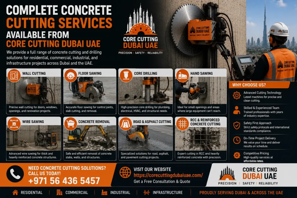 Best Wall Saw Cutting Services in Dubai