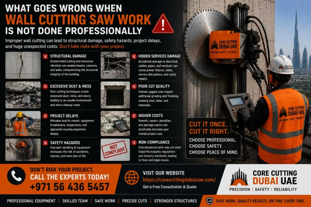 Wall Saw Work is Not Done Professionally