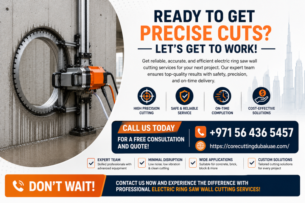 Contact for Modern Electric Ring Saw Wall Cutting Services in Dubai