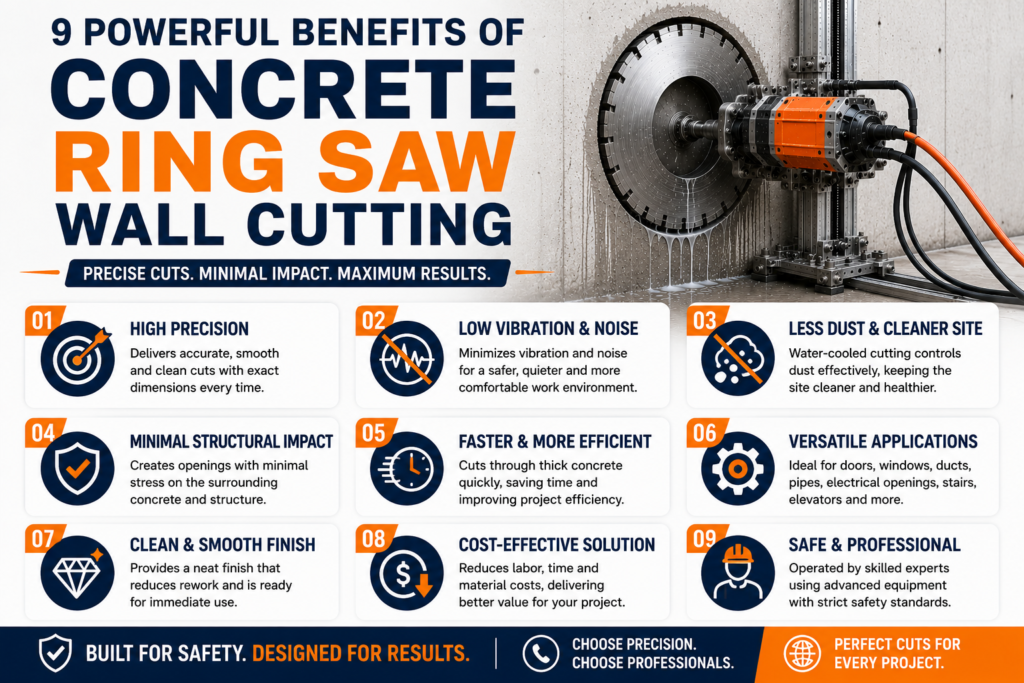 Best Concrete Ring Saw Wall Cutting Dubai