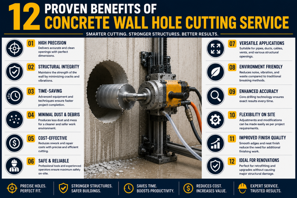 Best Concrete Wall Hole Cutting Services in Dubai