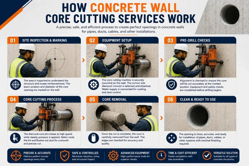 Concrete Wall Core Cutting Works