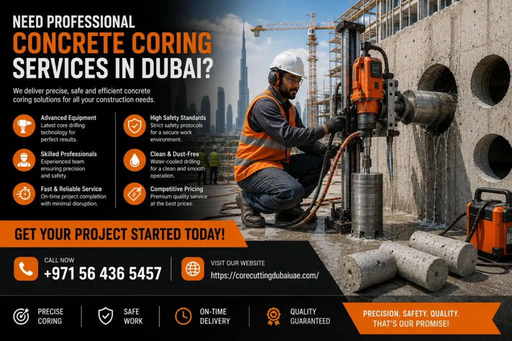 Professional Concrete Coring Services in Dubai