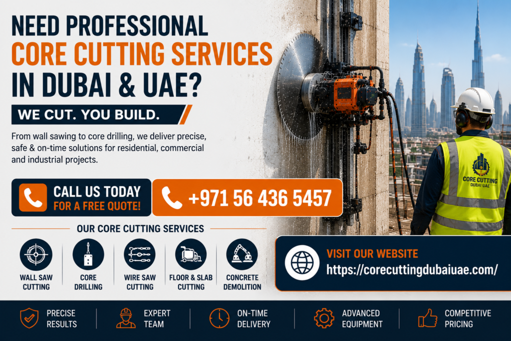 Contact for Vertical Wall Saw Cutting in Dubai