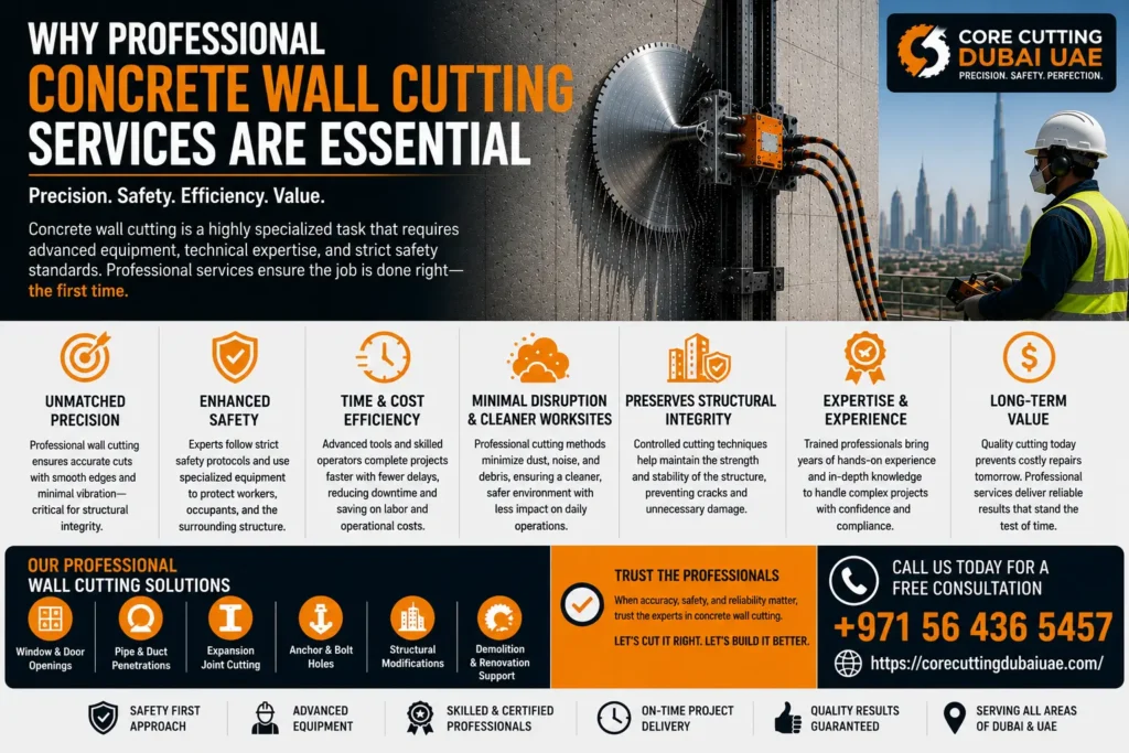 Professional Concrete Wall Cutting Saw in Dubai