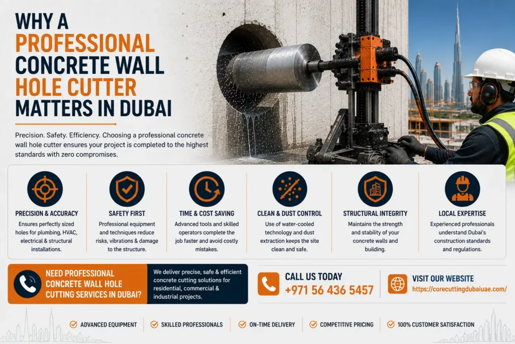 Professional Concrete Wall Hole Cutter in Dubai
