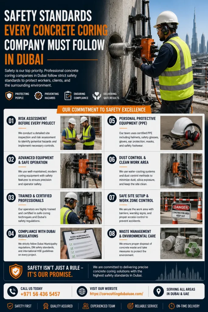Professional Concrete Coring Process in Dubai