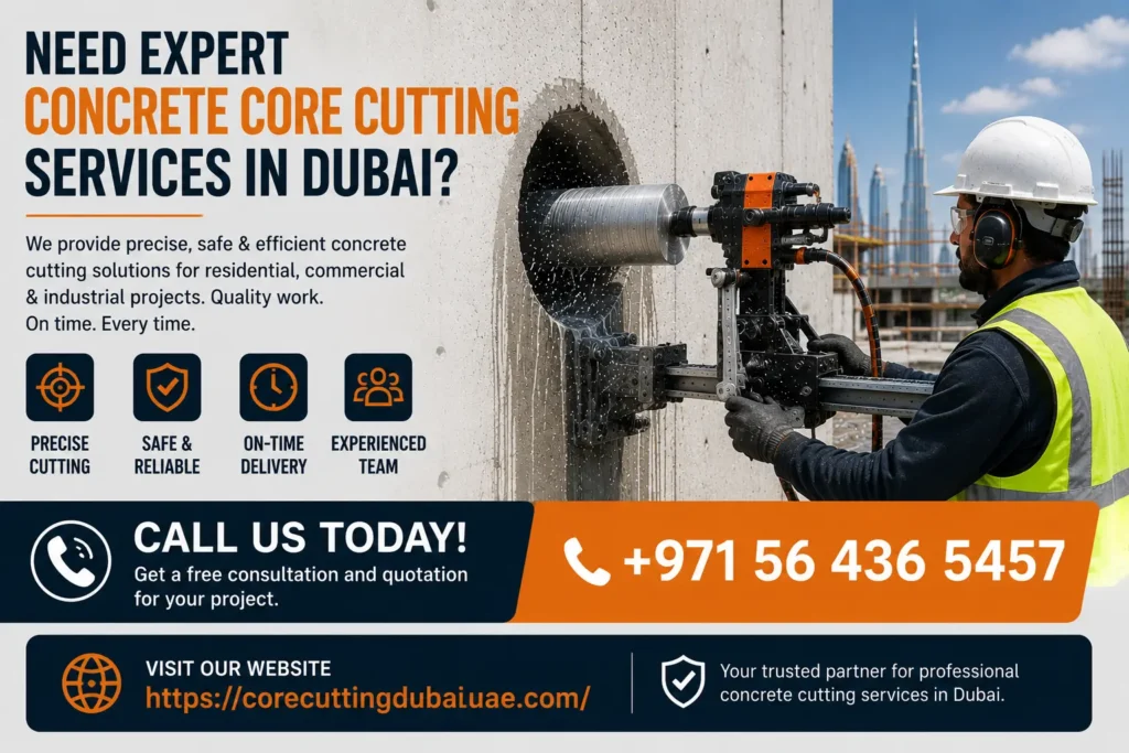Contact for Professional Concrete Wall Hole Cutter Services in Dubai