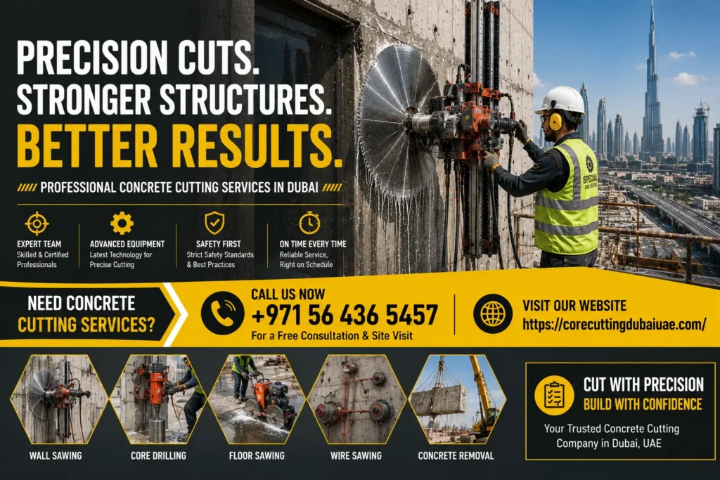 Contact for Professional Concrete Cutting Company Dubai