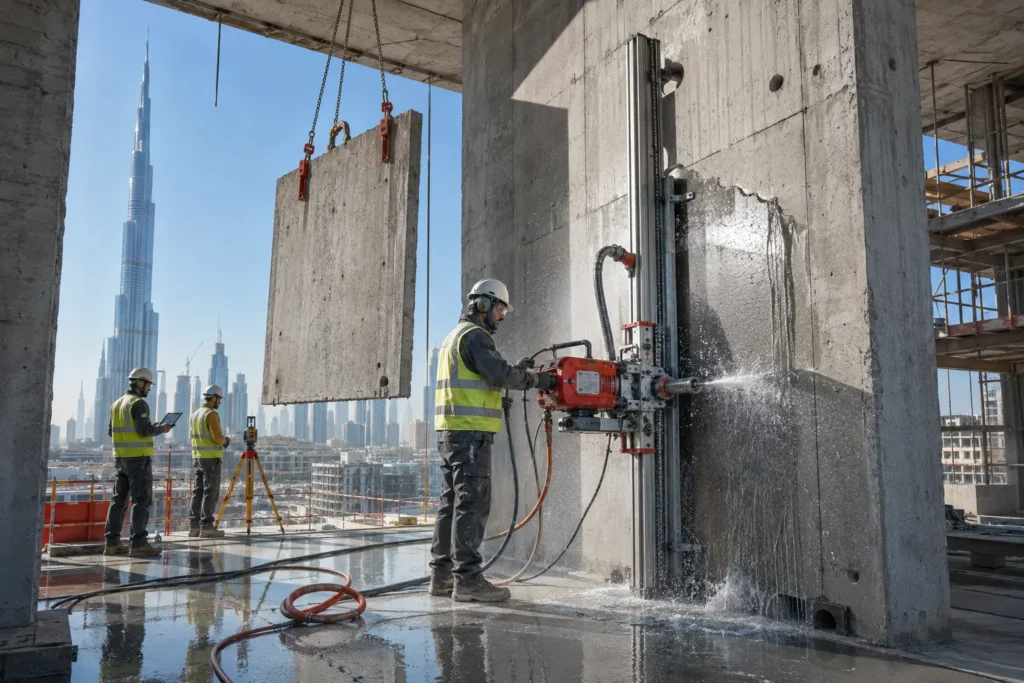 Vertical Panel Saw Cutting in Dubai