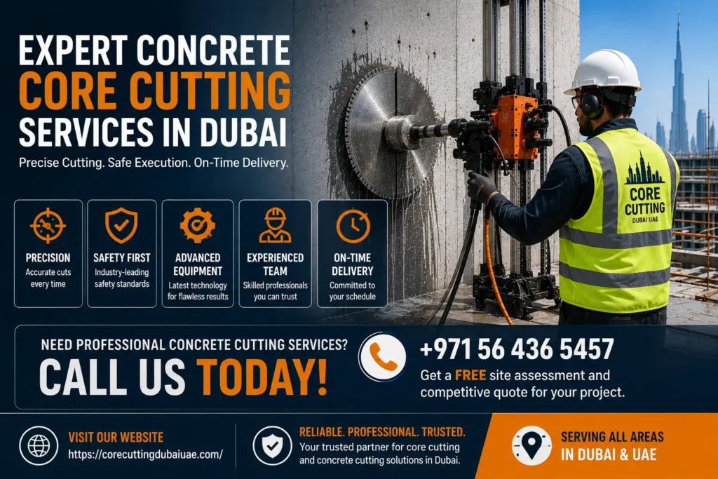 Contact for Professional Concrete Wall Cutting Services in Dubai