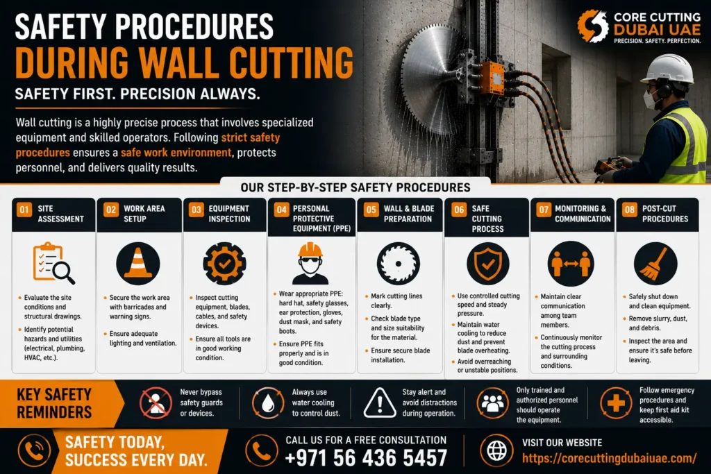 Safety Procedures of Modern Concrete Wall Cutting Saw in Dubai