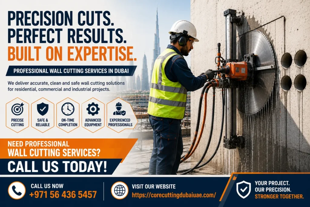 Contact for Professional Wall Cutting Saw Dubai Services
