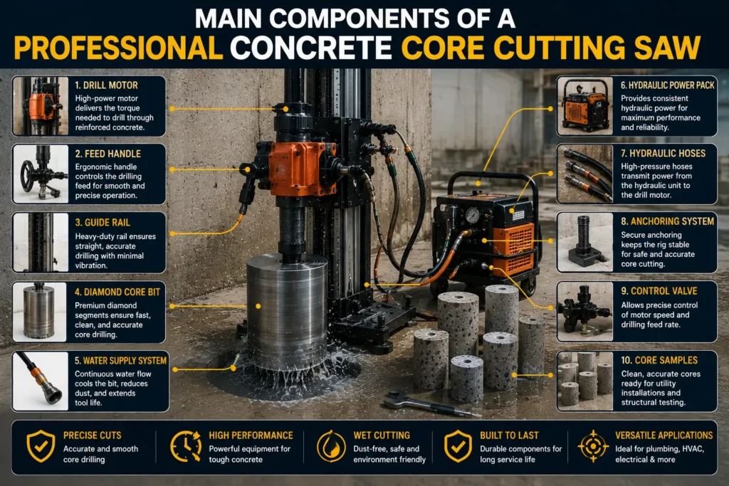  Professional Concrete Core Cutting Saw in Dubai