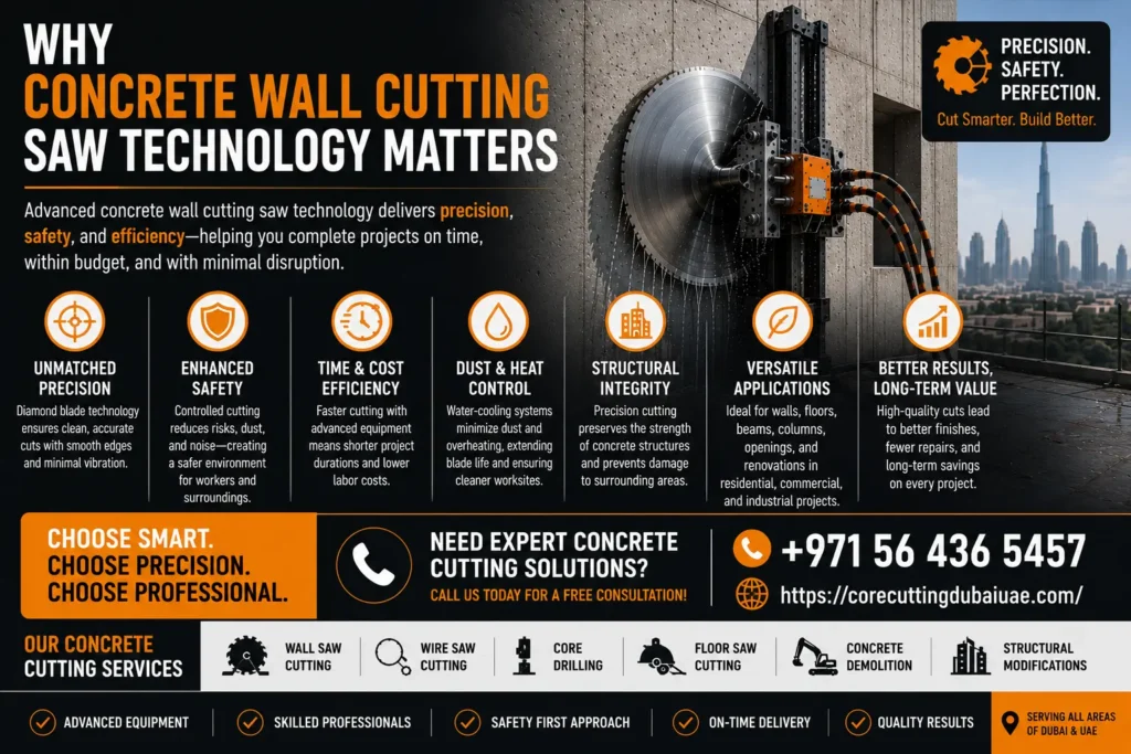 Modern Concrete Wall Cutting Saw in Dubai
