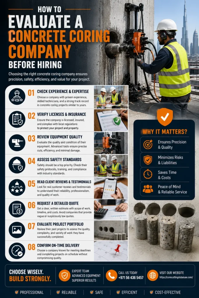 Professional Concrete Coring Company in Dubai