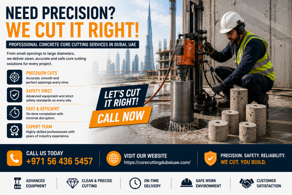 Contact for  Professional Concrete Core Cutting Saw in Dubai