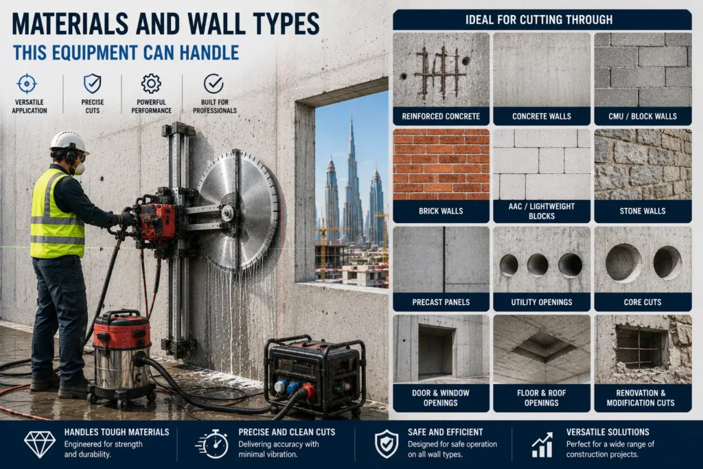 Materials and Wall Types This Equipment Can Handle