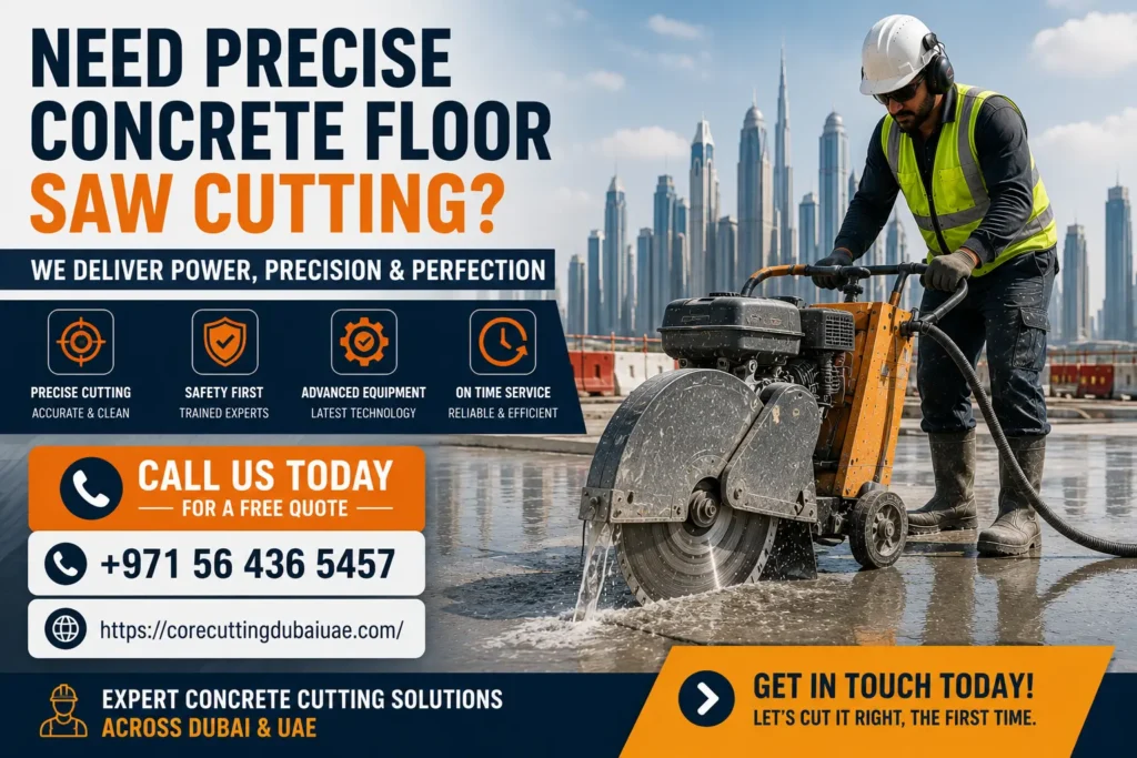 Contact for Professional Floor Saw Cutting in Dubai