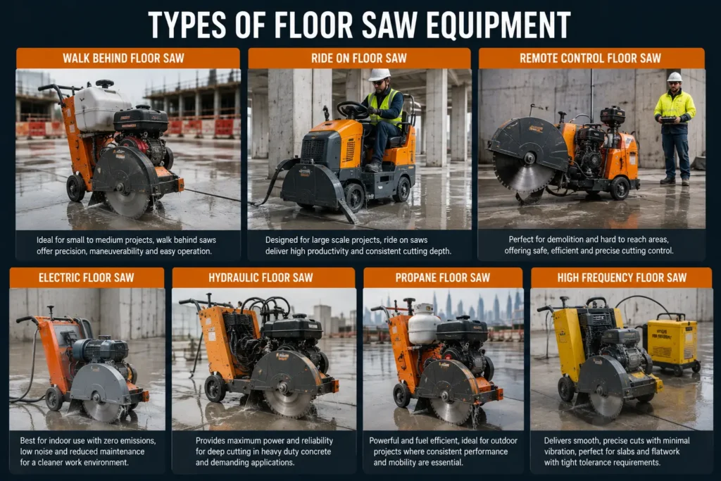 Types of Floor Saw Equipment