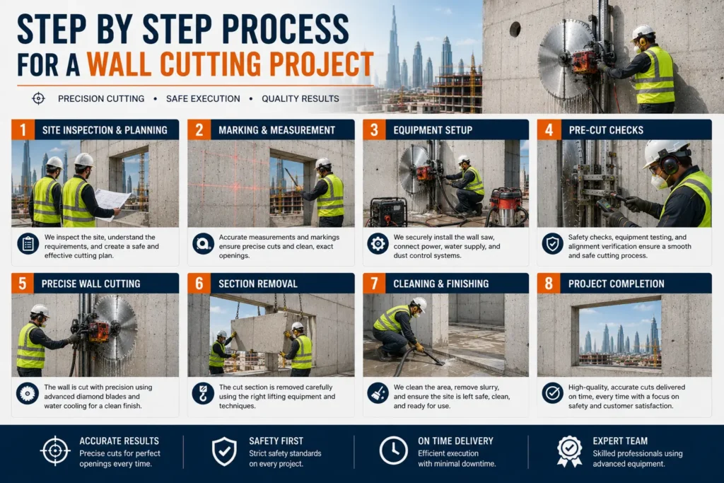 Step by Step Process for a Wall Cutting Project