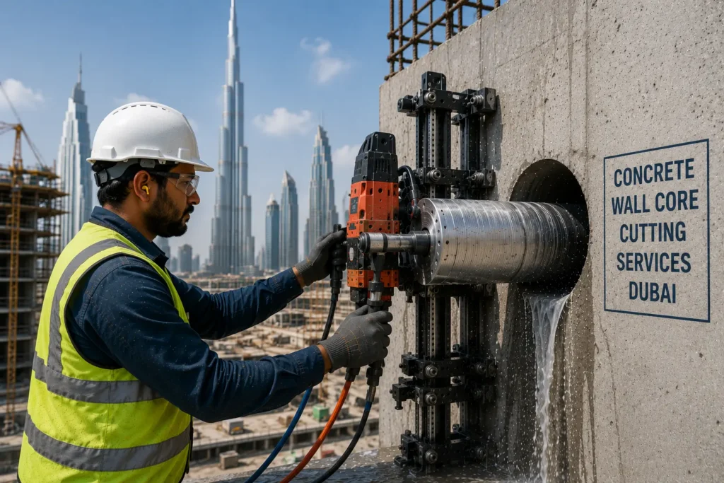 Concrete Wall Core Cutting Services Dubai