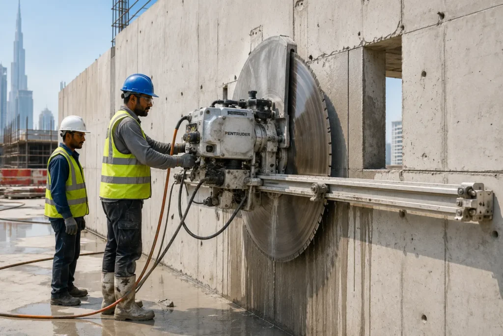 Wall Saw Cutting