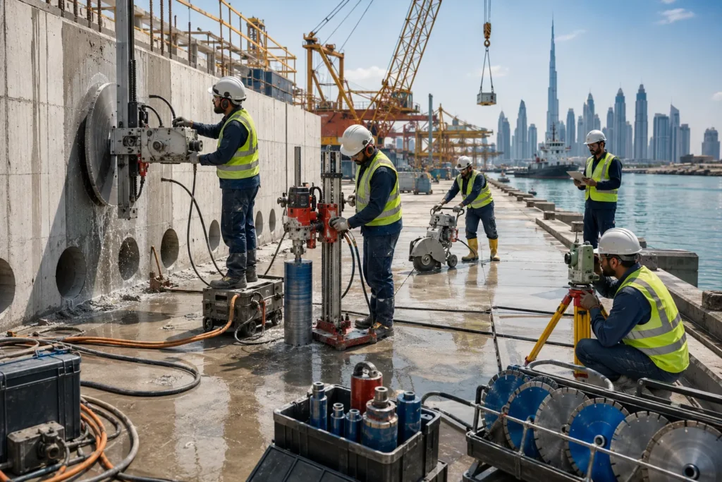 Concrete Cutting and Coring in Dubai