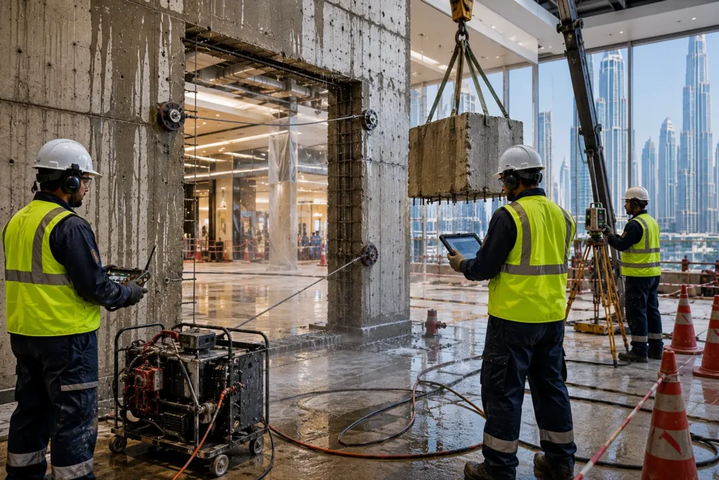 Concrete Wall Cutting Work Dubai