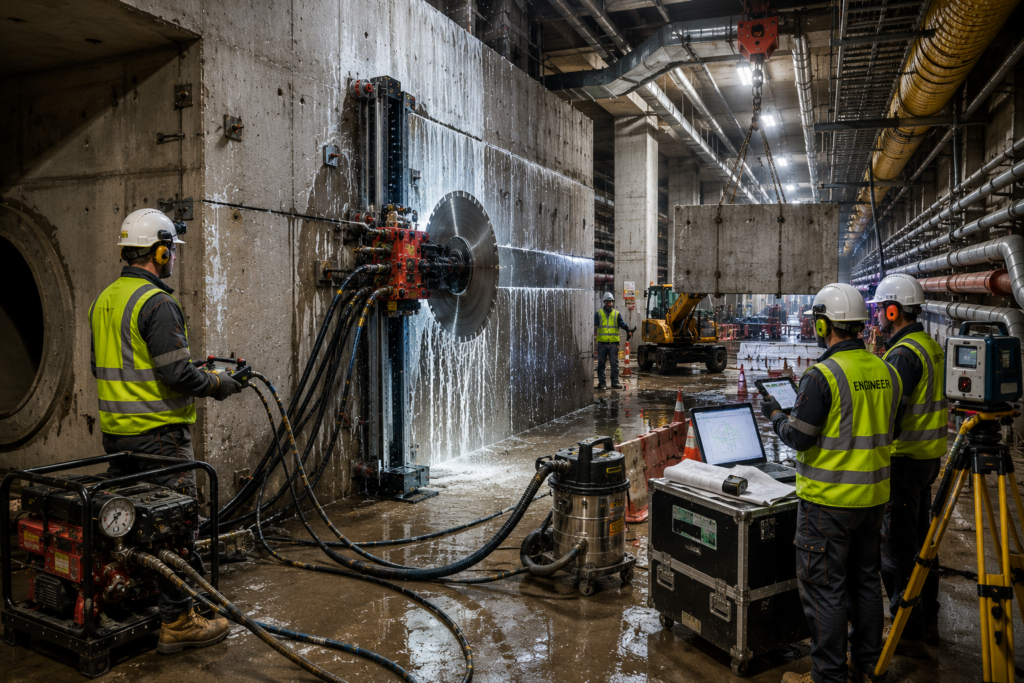 Hydraulic Concrete Wall Saw in Dubai
