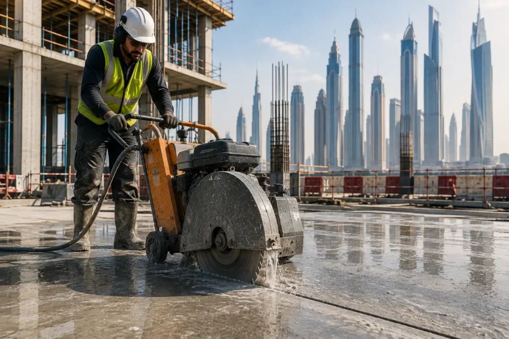 Concrete Floor Saw Cutting in Dubai